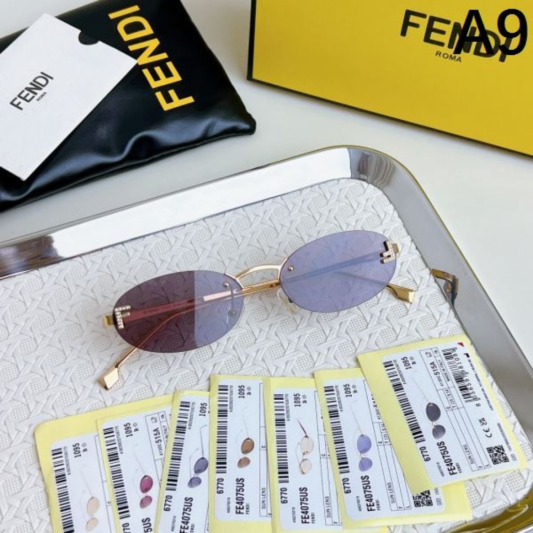 優美でシャープな FENDI フェンデイ 偽物 サングラス 横顔を演出