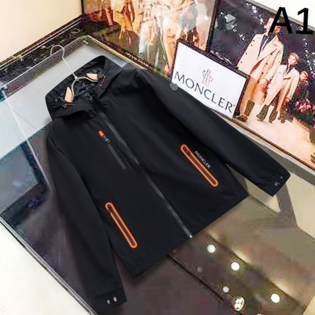 軽快な着心地 ライトコート 斜めファスナー ロング丈 MONCLER モンクレール コピー フーデッドロングジャケット ポケットアクセント