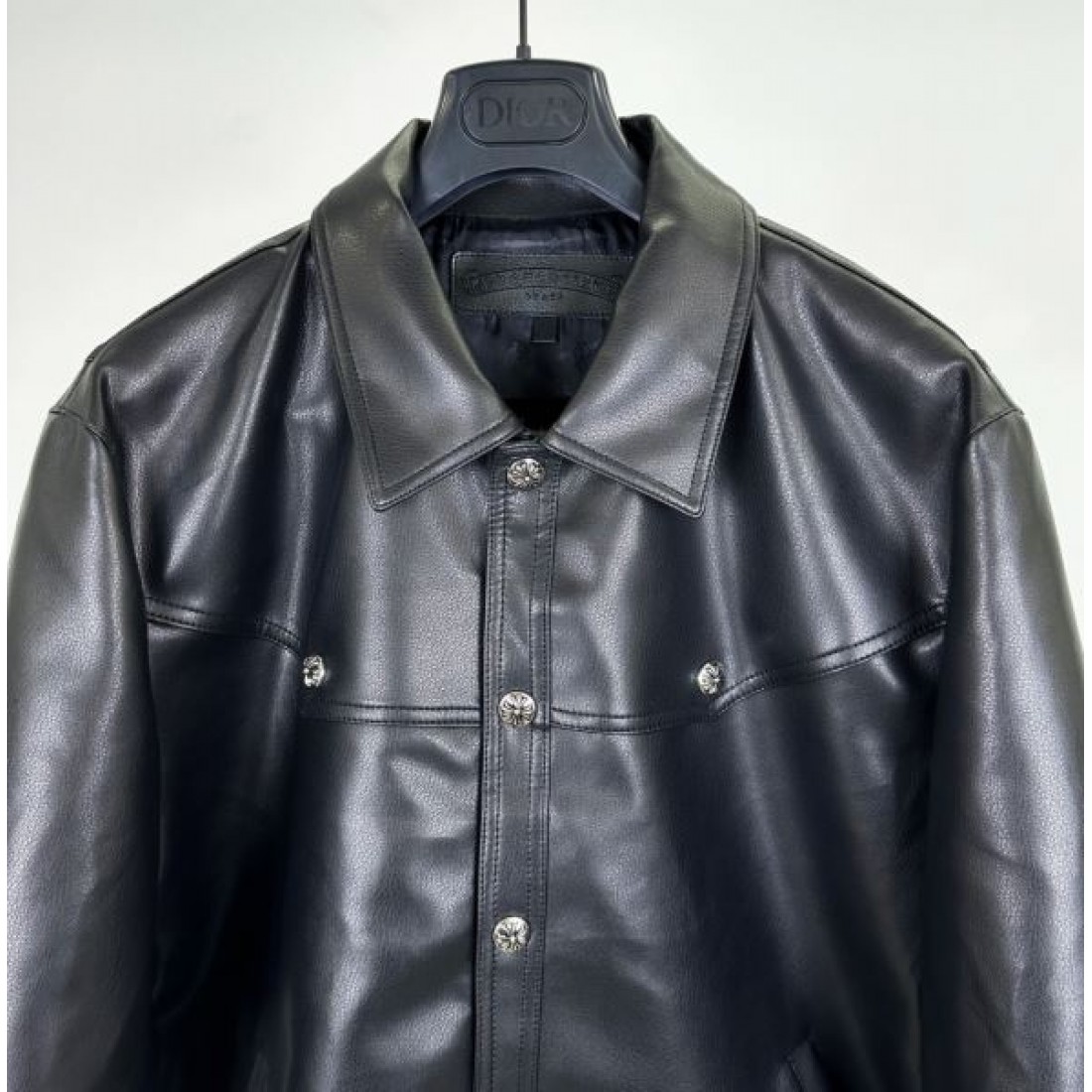 バイカーテイスト 立体フォルム CHROME HEARTS クロムハーツ コピー レザージャケット 人気加速