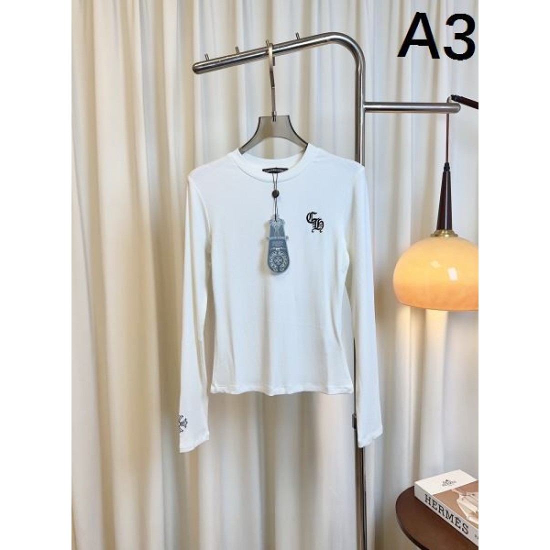 胸元ダブルモチーフ 3色展開 CHROME HEARTS クロムハーツ コピー 長袖Tシャツ 注目度急伸