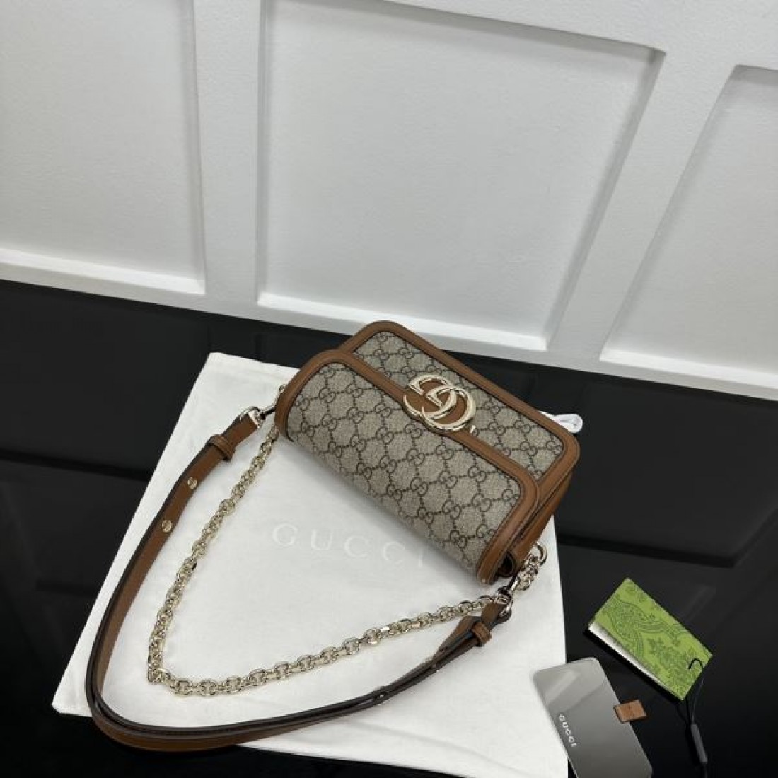 モノグラム ミニショルダーバッグ 売れ筋候補 コンパクトフォルム GUCCI グッチ コピー バッグ レトロエレガント