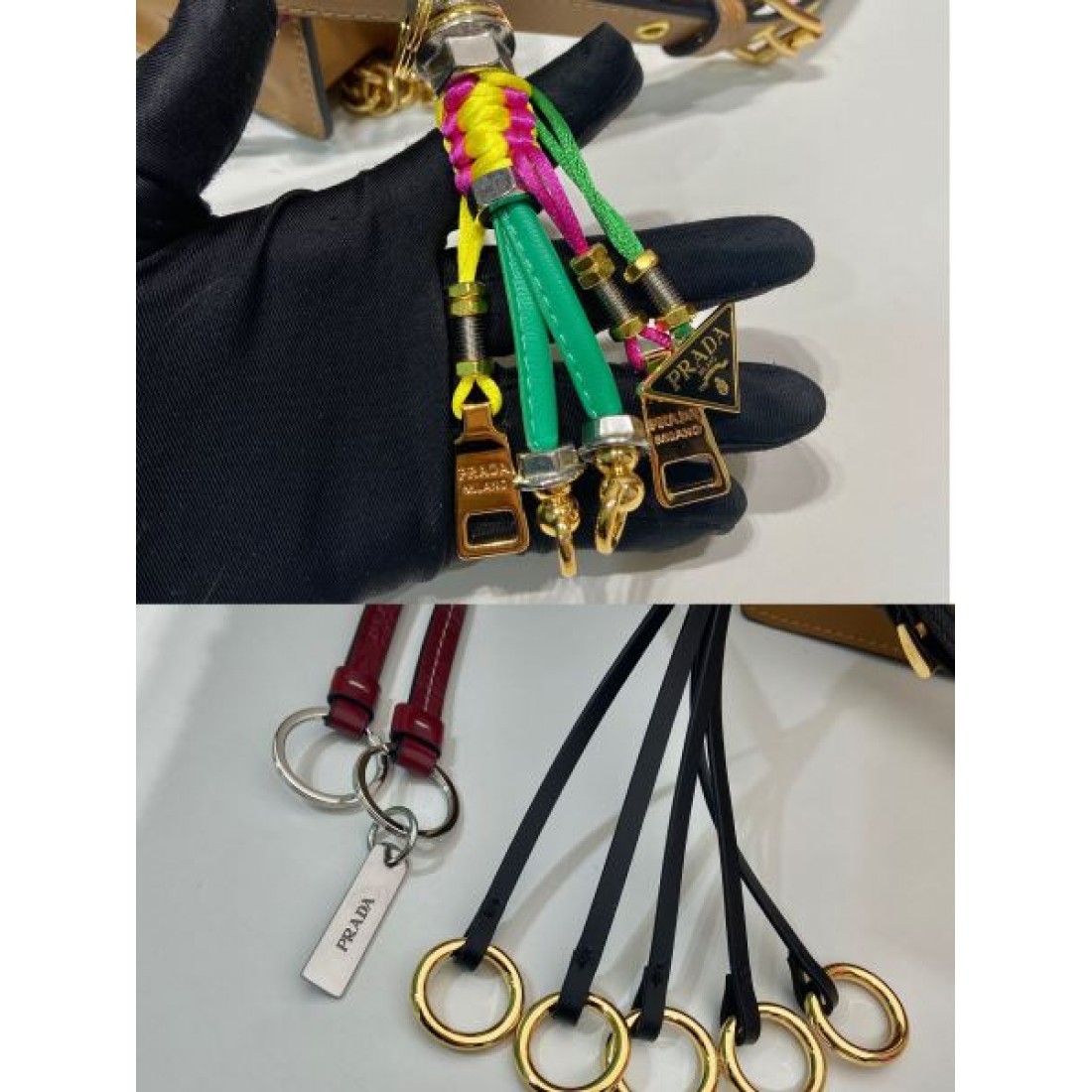 フラップバッグ マルチストラップ 売れ筋候補 PRADA プラダ コピー バッグ ゴールド金具 上品カジュアル