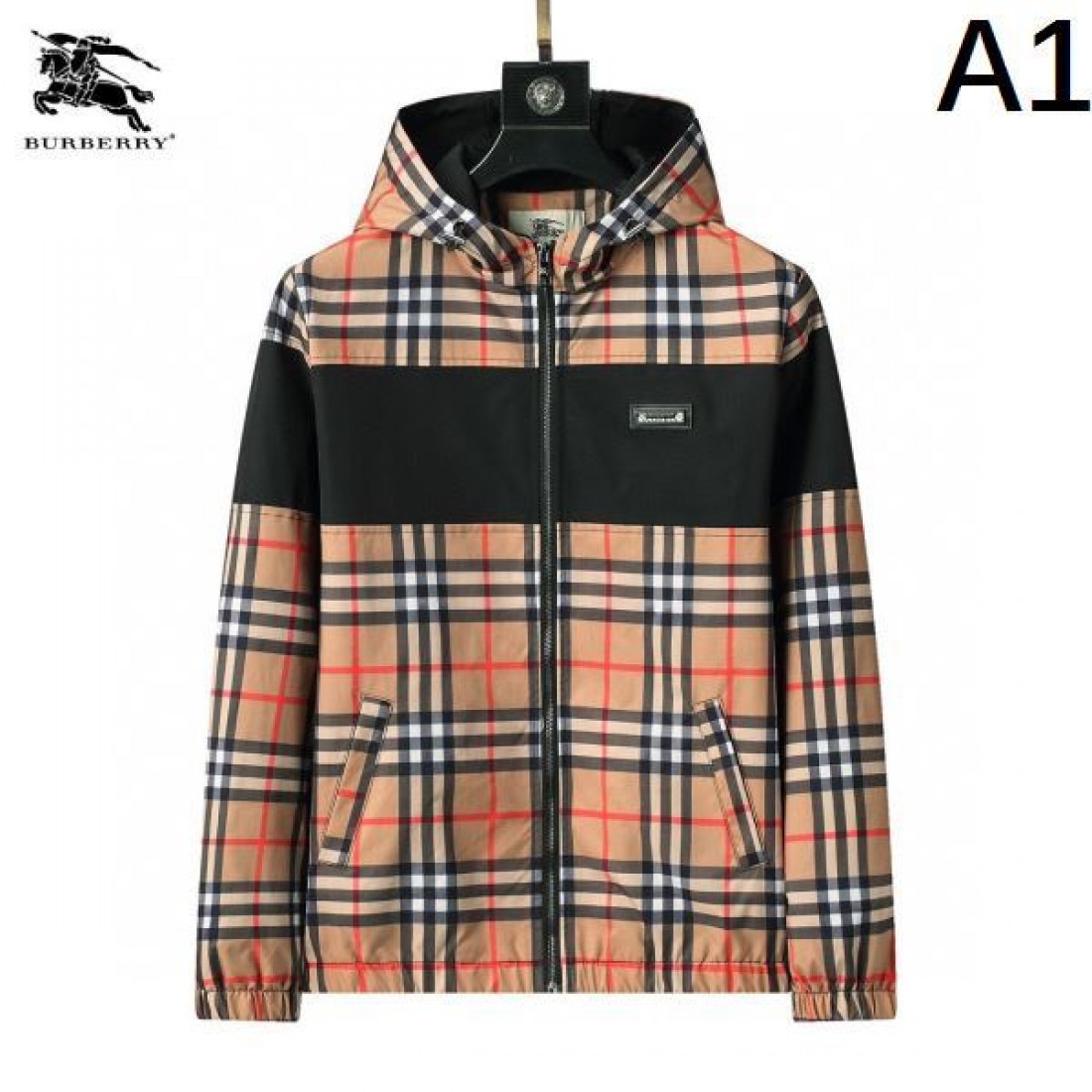 チェック柄 フードジャケット ジップアップ 新作 BURBERRY バーバリー コピー ジャケット アーバンカジュアル ライトアウター