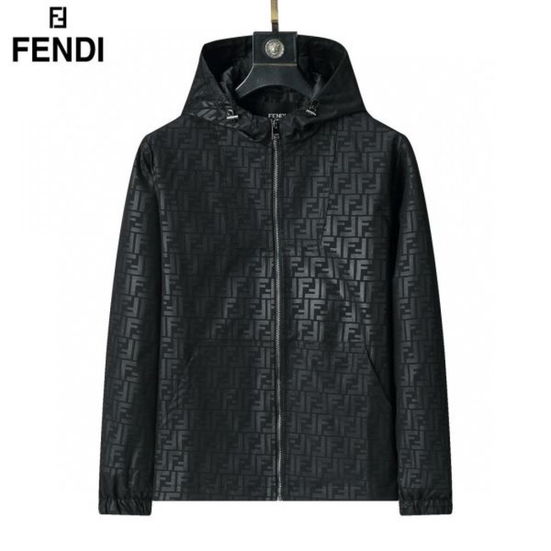 FFモノグラム ジップフーディ ジャカード織デザイン FENDI フェンディ コピー アウター アーバンライトアウター