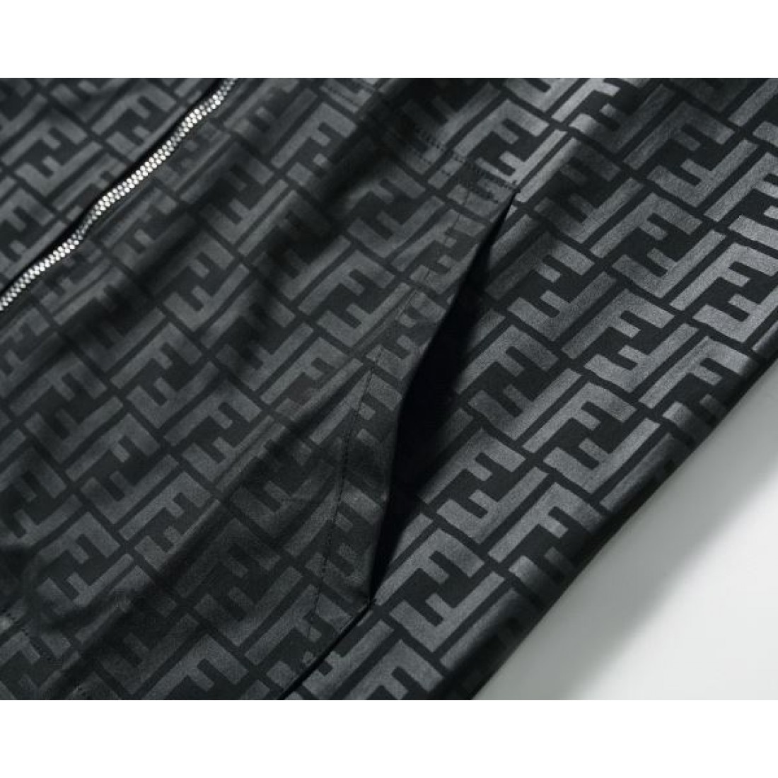 FFモノグラム ジップフーディ ジャカード織デザイン FENDI フェンディ コピー アウター アーバンライトアウター