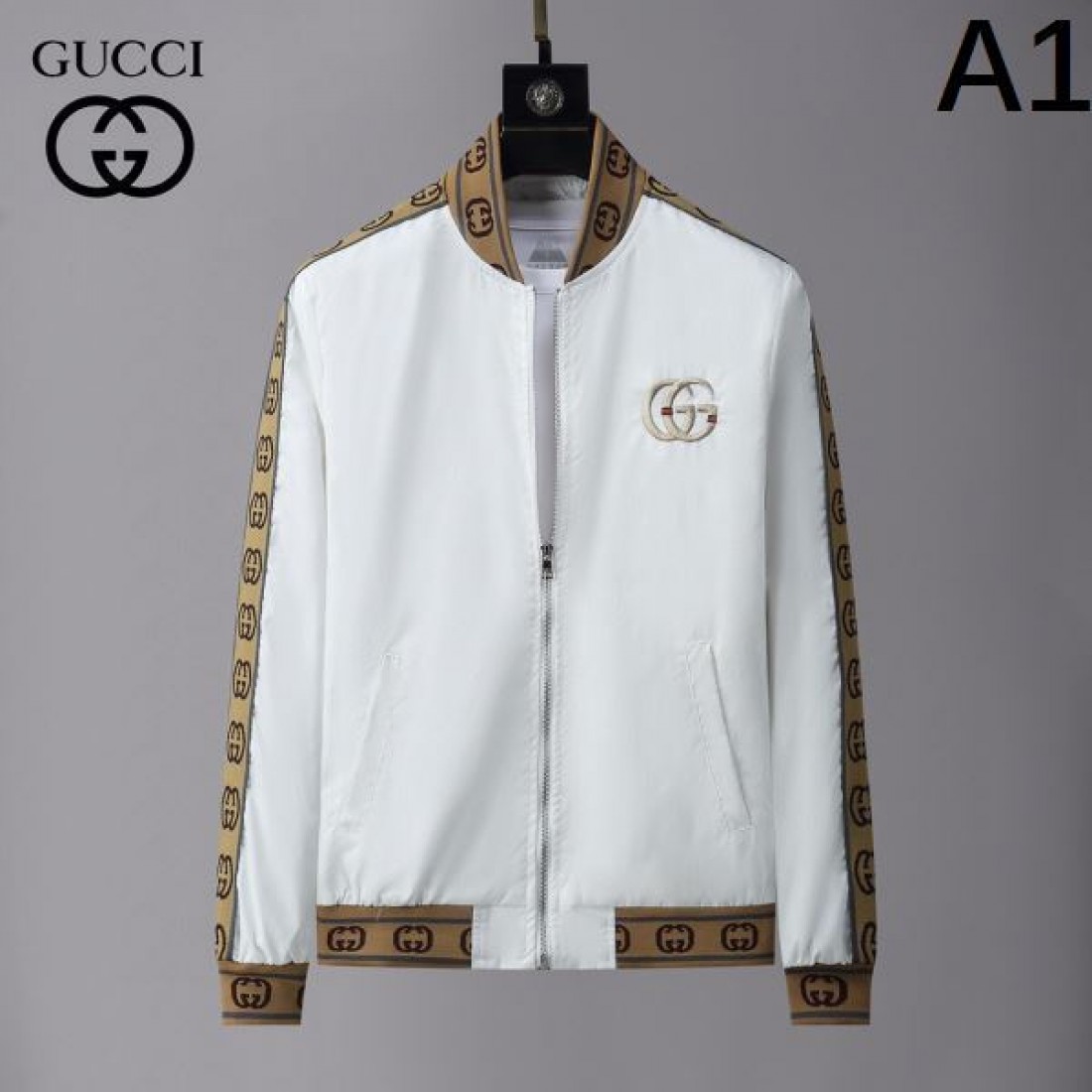 ジップジャケット GGラインアクセント ストリートカジュアル GUCCI グッチ コピー ジャケット ライトアウター 人気アイテム