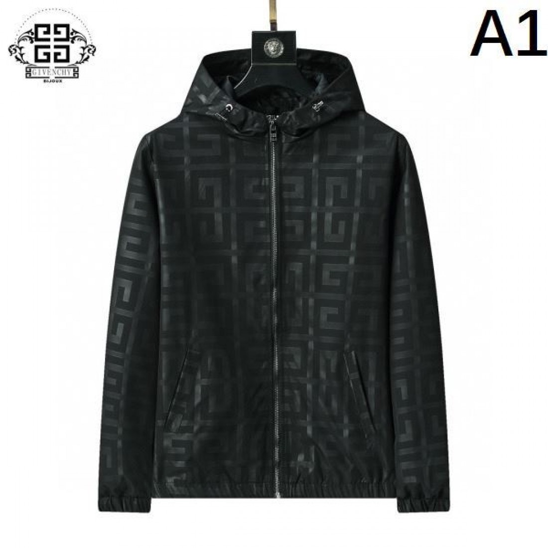 モノグラムフーディージャケット 総柄デザイン ジップアップパーカー GIVENCHY ジバンシィ コピー パーカー ストリートモード 2026新作