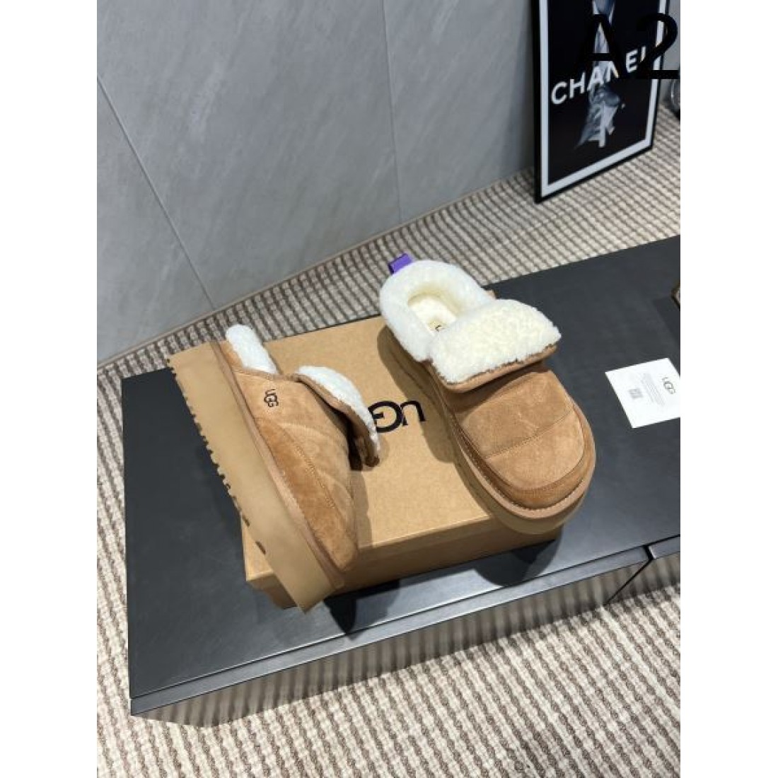 あたたかい 実用的 シンプル アグ UGG コピー ファースリッパ ナチュラル 無駄のない 軽快  