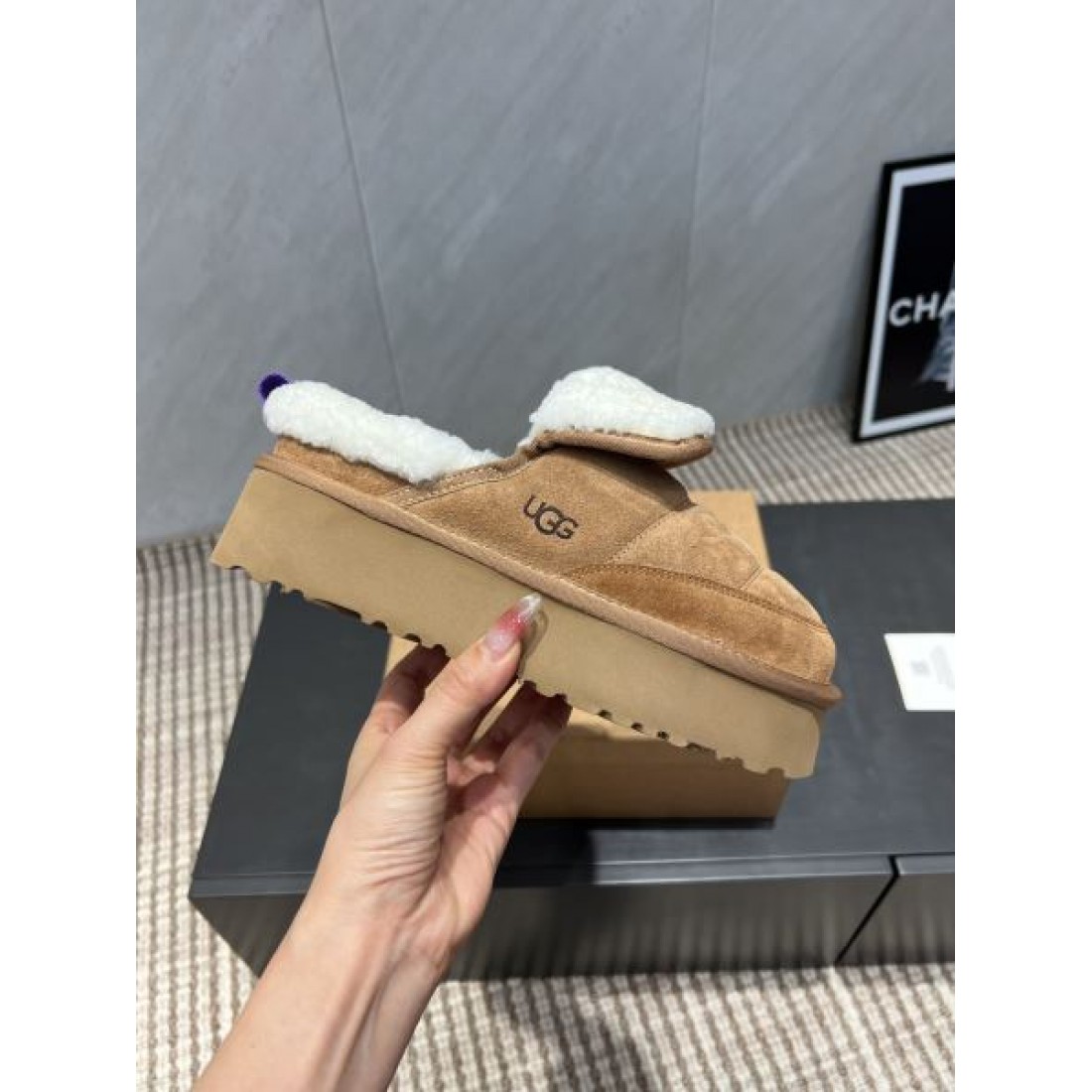 あたたかい 実用的 シンプル アグ UGG コピー ファースリッパ ナチュラル 無駄のない 軽快  