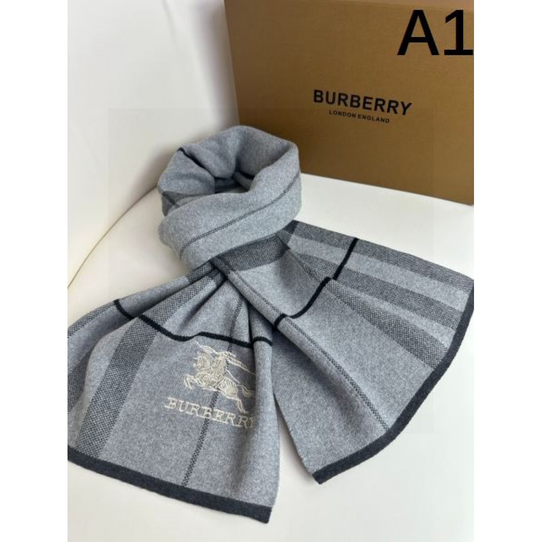 ストール バイカラー切替 ロゴポイント 大判タイプ すっきり見え BURBERRY バーバリー コピー マフラー ギフト映え