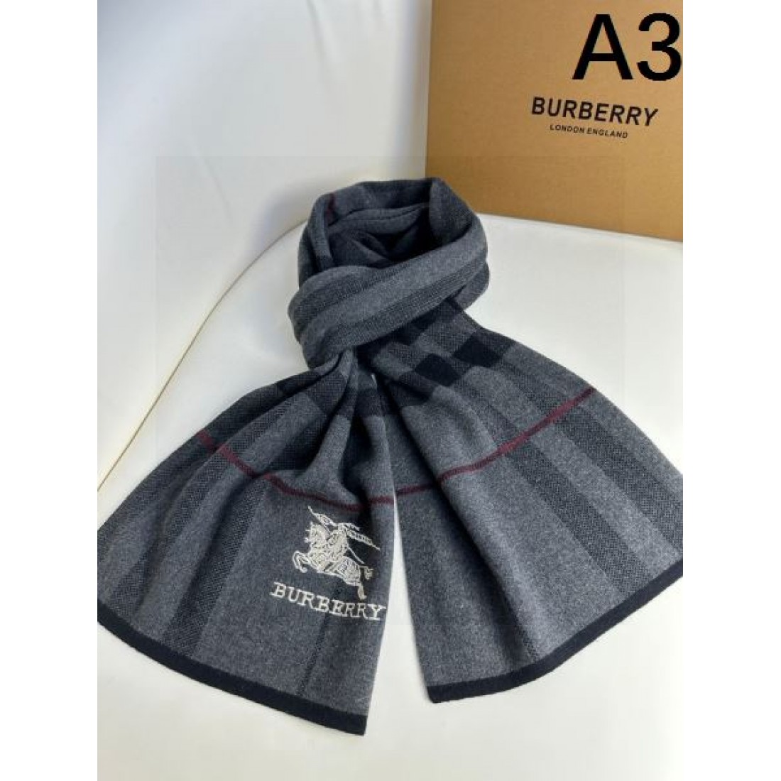 ストール バイカラー切替 ロゴポイント 大判タイプ すっきり見え BURBERRY バーバリー コピー マフラー ギフト映え