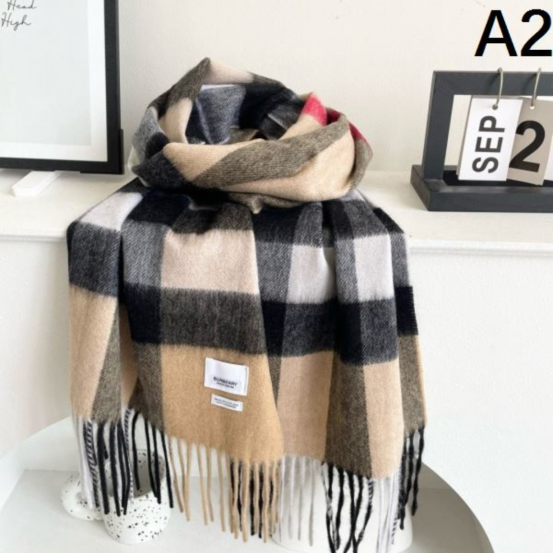 ストール マフラー ブロックチェック 肩掛け対応 BURBERRY バーバリー コピー やわらか見え 大人カジュアル 人気商品