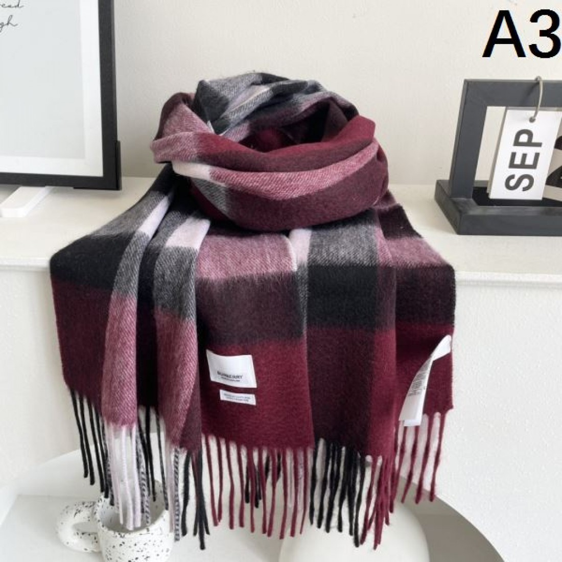 ストール マフラー ブロックチェック 肩掛け対応 BURBERRY バーバリー コピー やわらか見え 大人カジュアル 人気商品