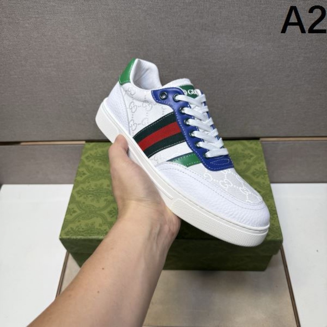 レッドグリーン ウェブ アイコニック グッチ GUCCI コピー カジュアルシューズ 