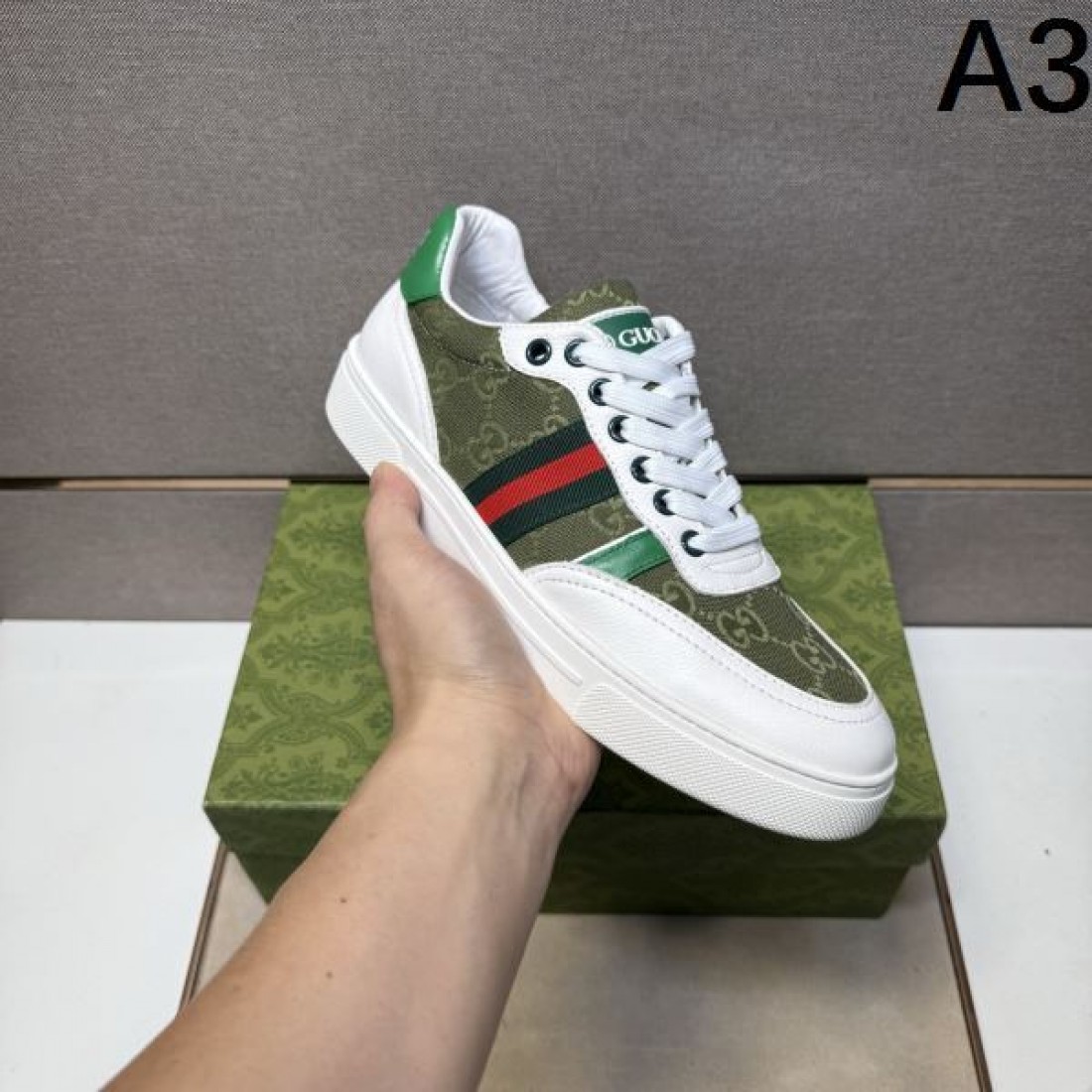 レッドグリーン ウェブ アイコニック グッチ GUCCI コピー カジュアルシューズ 