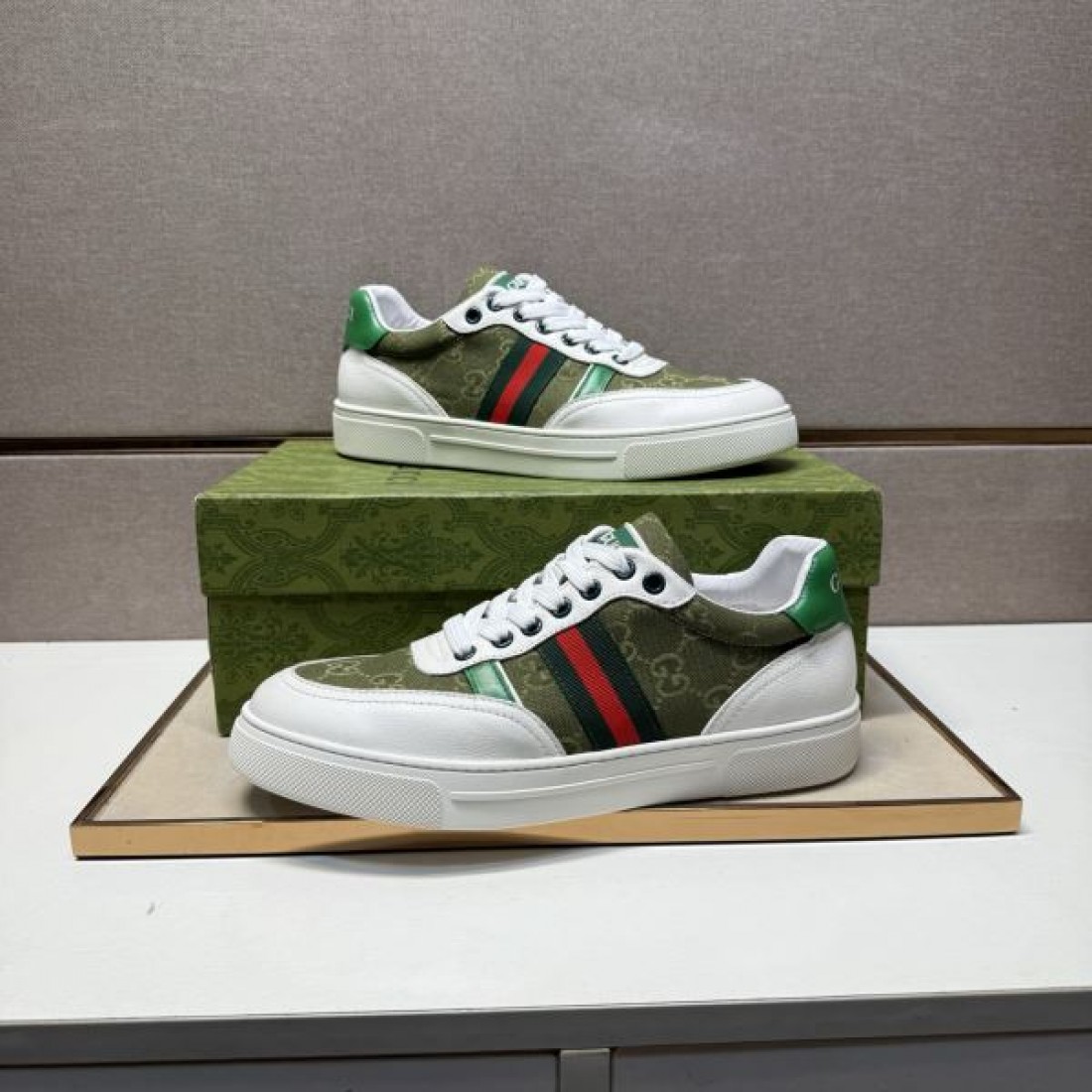 レッドグリーン ウェブ アイコニック グッチ GUCCI コピー カジュアルシューズ 