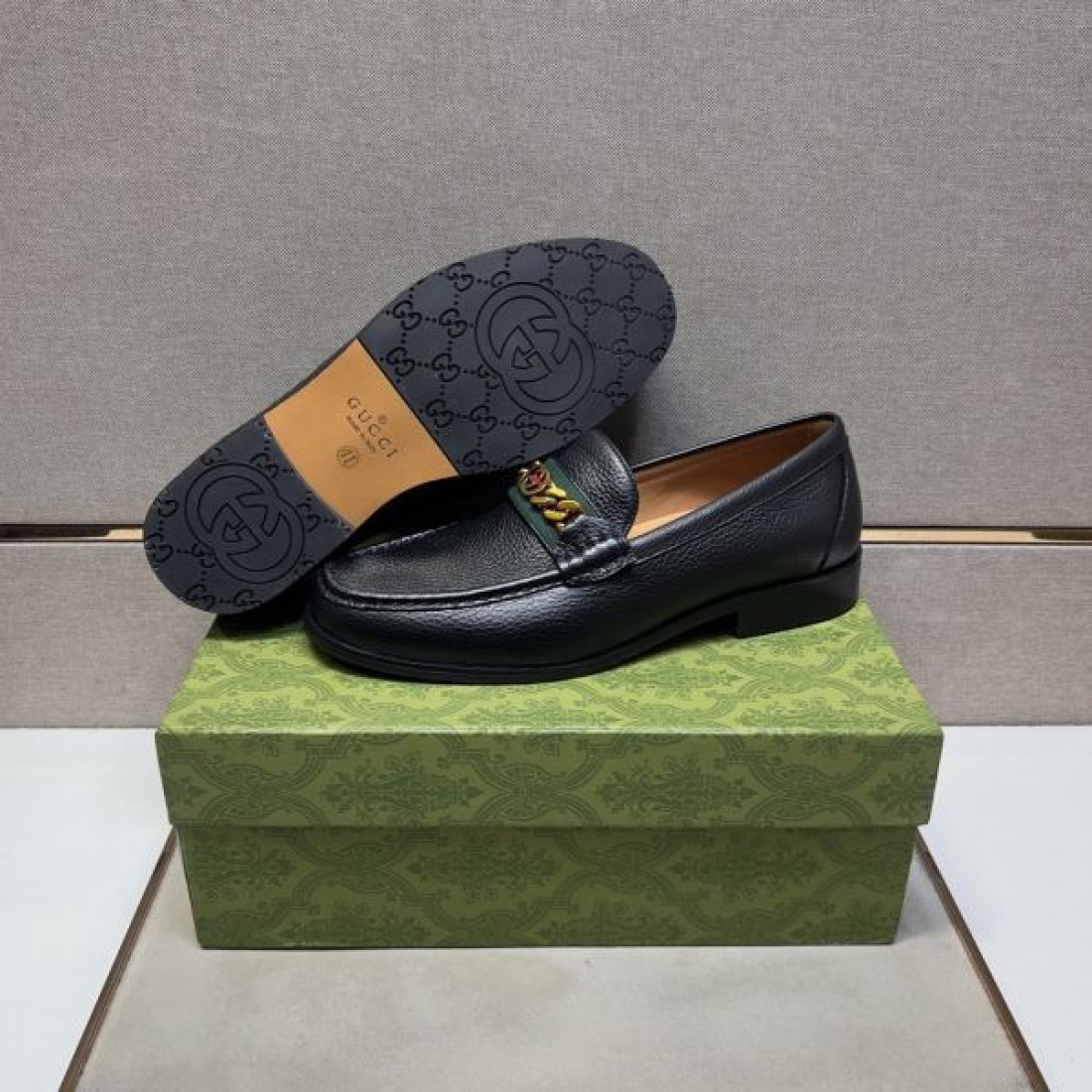 グリーンレッドウェブ アイコニック プレイフル コピー GUCCI グッチ ビジネスシューズ