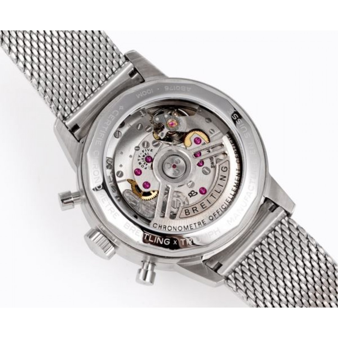 メタルメッシュベルト タキメーター風ベゼル クロノグラフ調 BREITLING ブライトリング コピー 腕時計 デイリー主力 人気上昇中