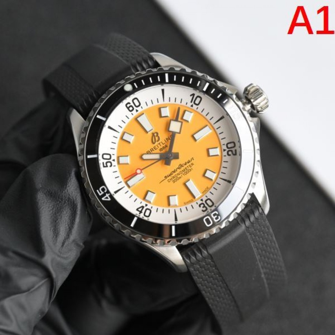 ダイバーズ風 ラバーベルト 回転ベゼル [ブランド名] BREITLING ブライトリング コピー 腕時計  視認性インデックス スポーティー主役 アウトドア映え ユニセックス向け