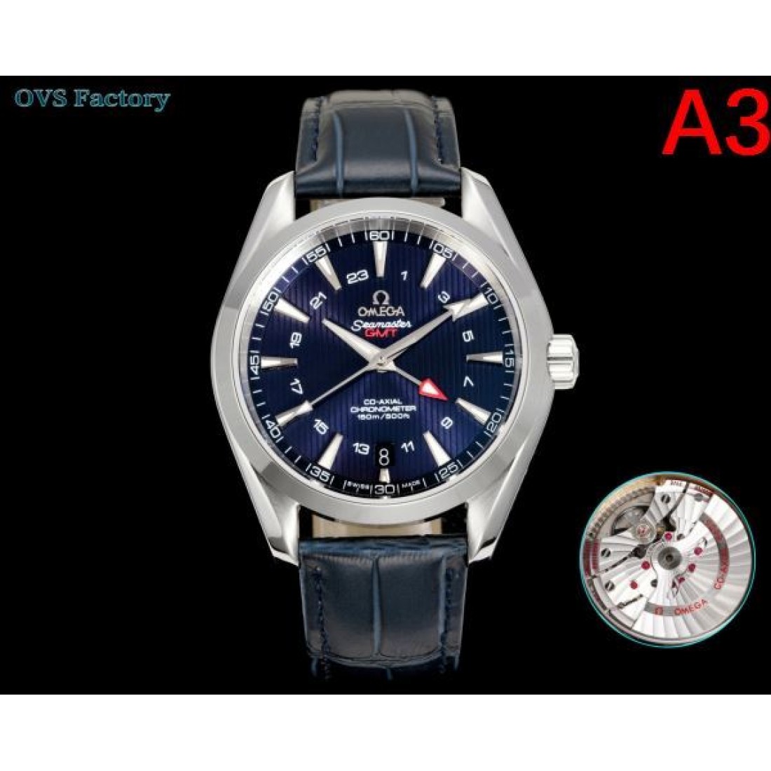 アクアテラ風 レザーベルト 日付表示 OMEGA オメガ コピー 腕時計 バーインデックス 端正フェイス きれいめ主力 ユニセックス向け