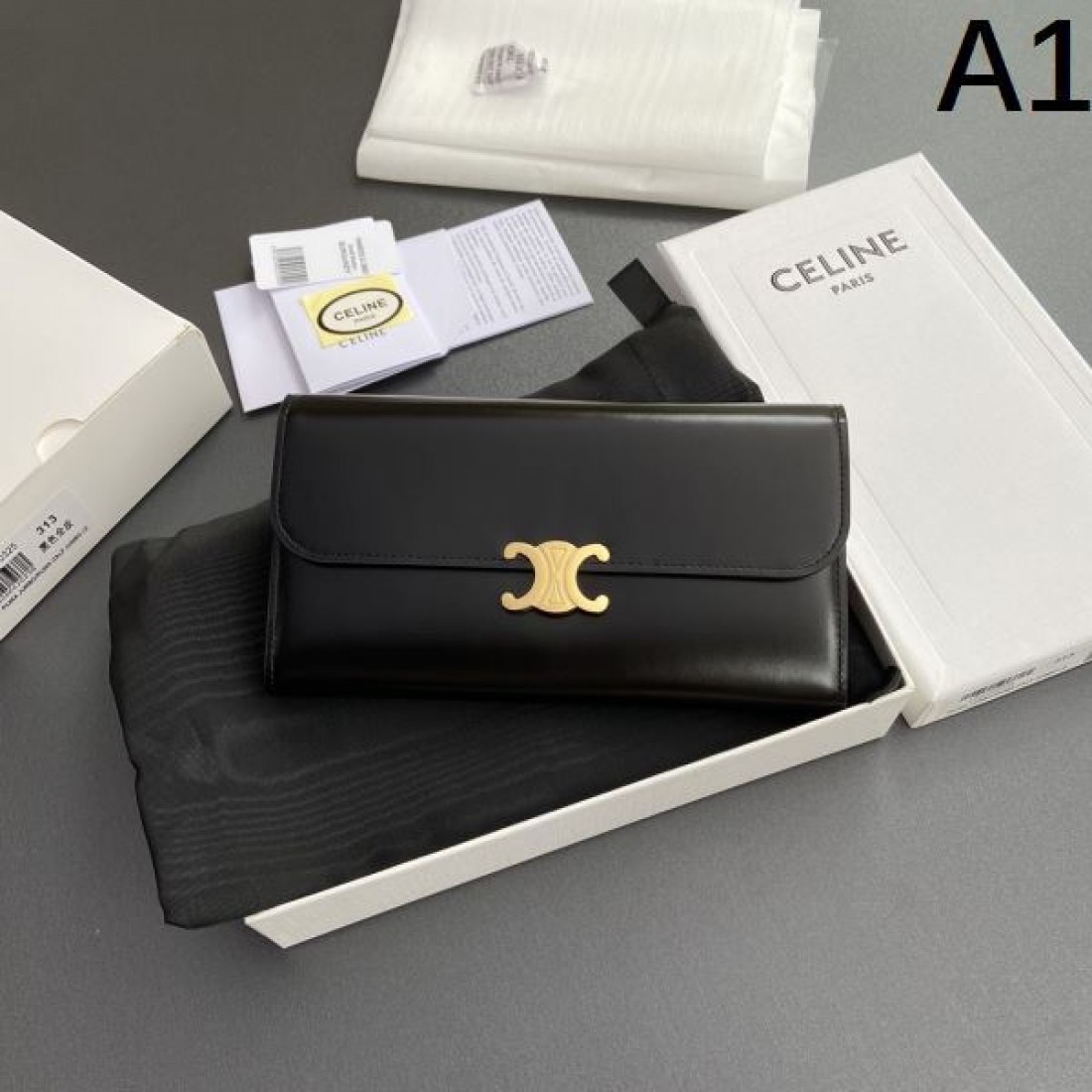 洗練 ミニマル CELINE セリーヌ コピー 長財布 知的 落ち着いた