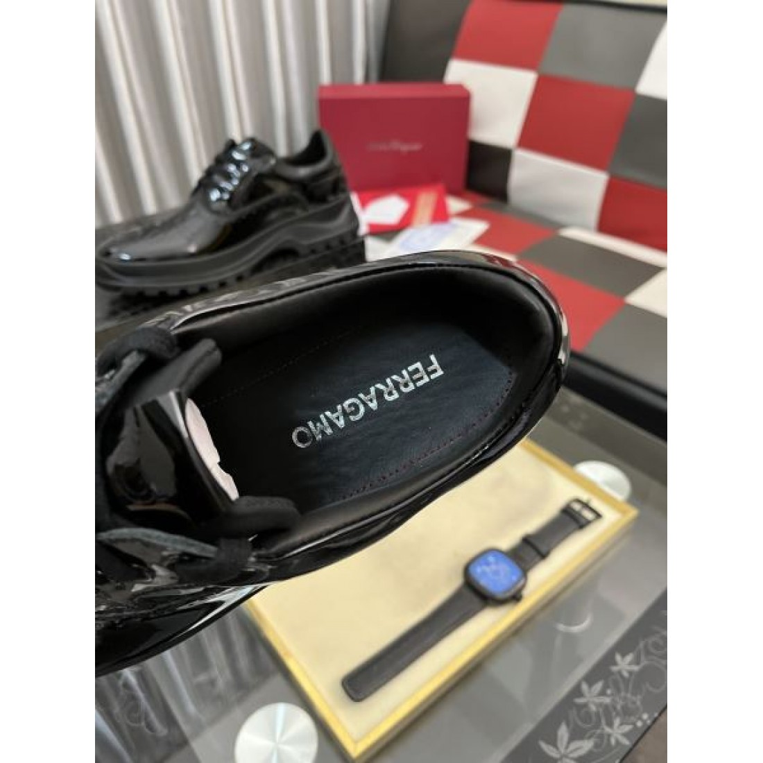 ウィングチップ レースアップ ボリュームソール Salvatore Ferragamo サルヴァトーレフェラガモ コピー ビジネスシューズ