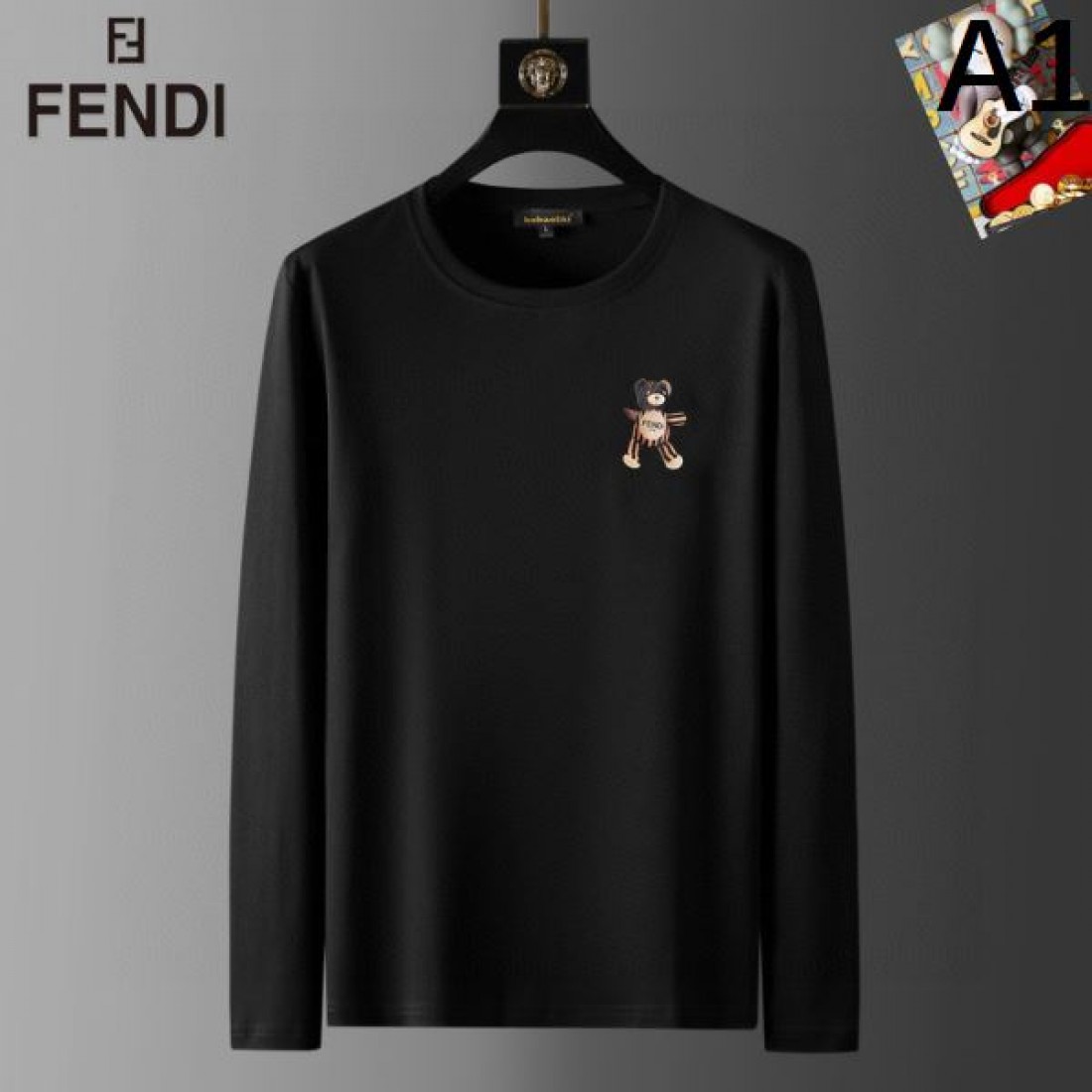 ラグジュアリー 上質 FENDI フェンディ コピー 長袖Tシャツ 洗練 人気