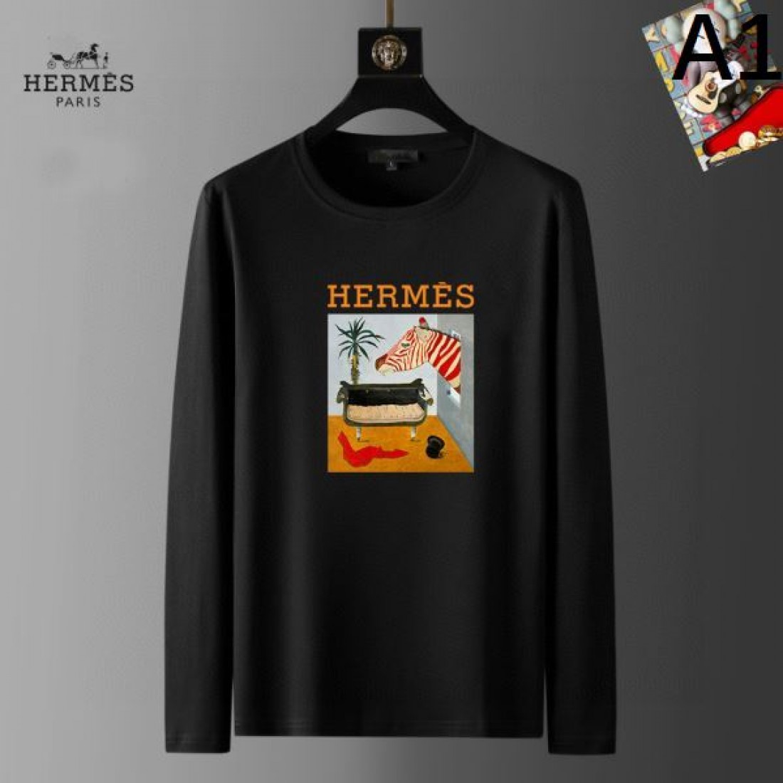 上質 高級感 HERMES エルメス コピー 長袖Tシャツ 洗練 定番