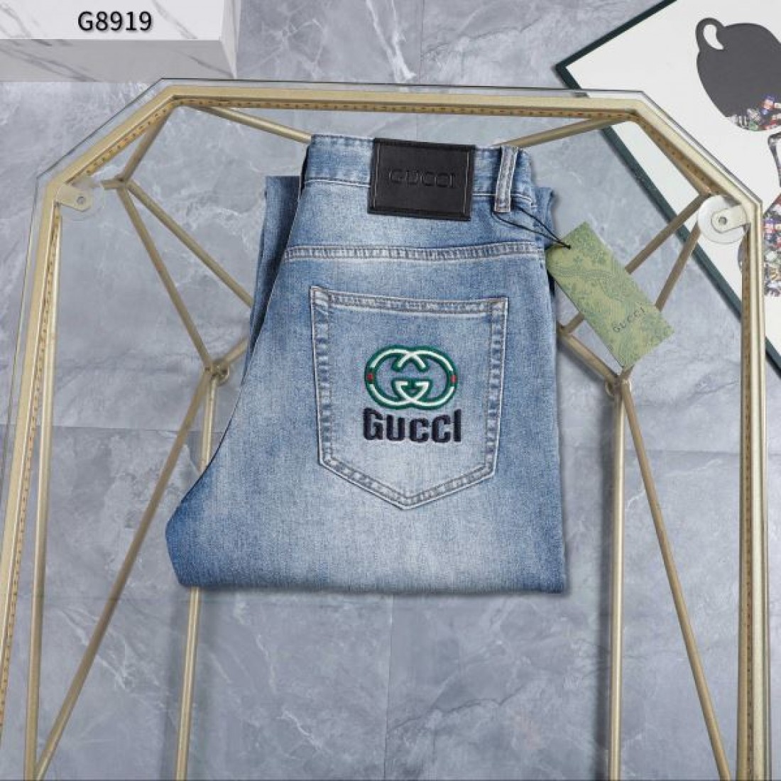 クラシック 大人っぽい 上質 GUCCI グッチ コピー ジーンズ 高見え 定番