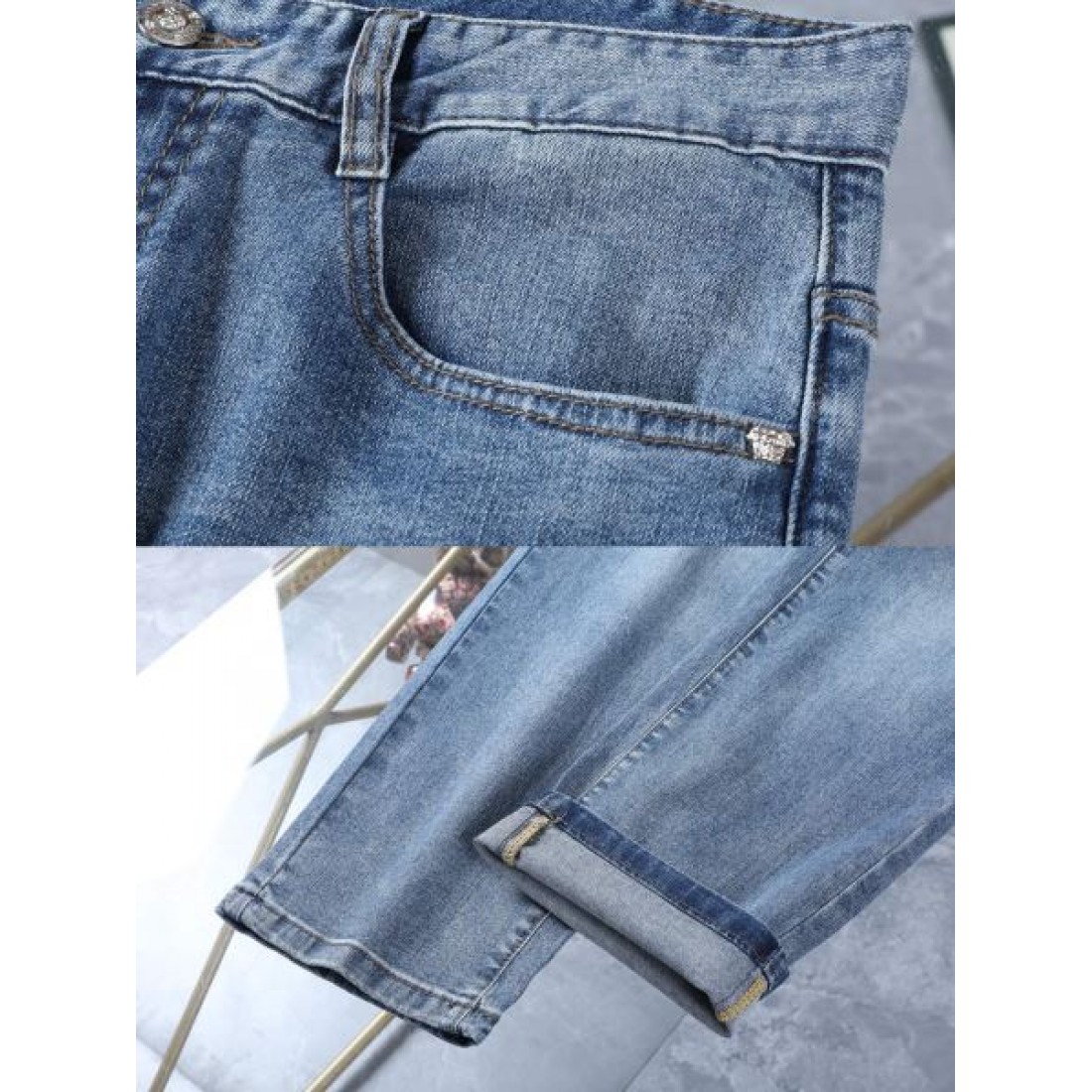  華やか インパクト 高級 VERSACE ヴェルサーチェ コピー ジーンズ 存在感