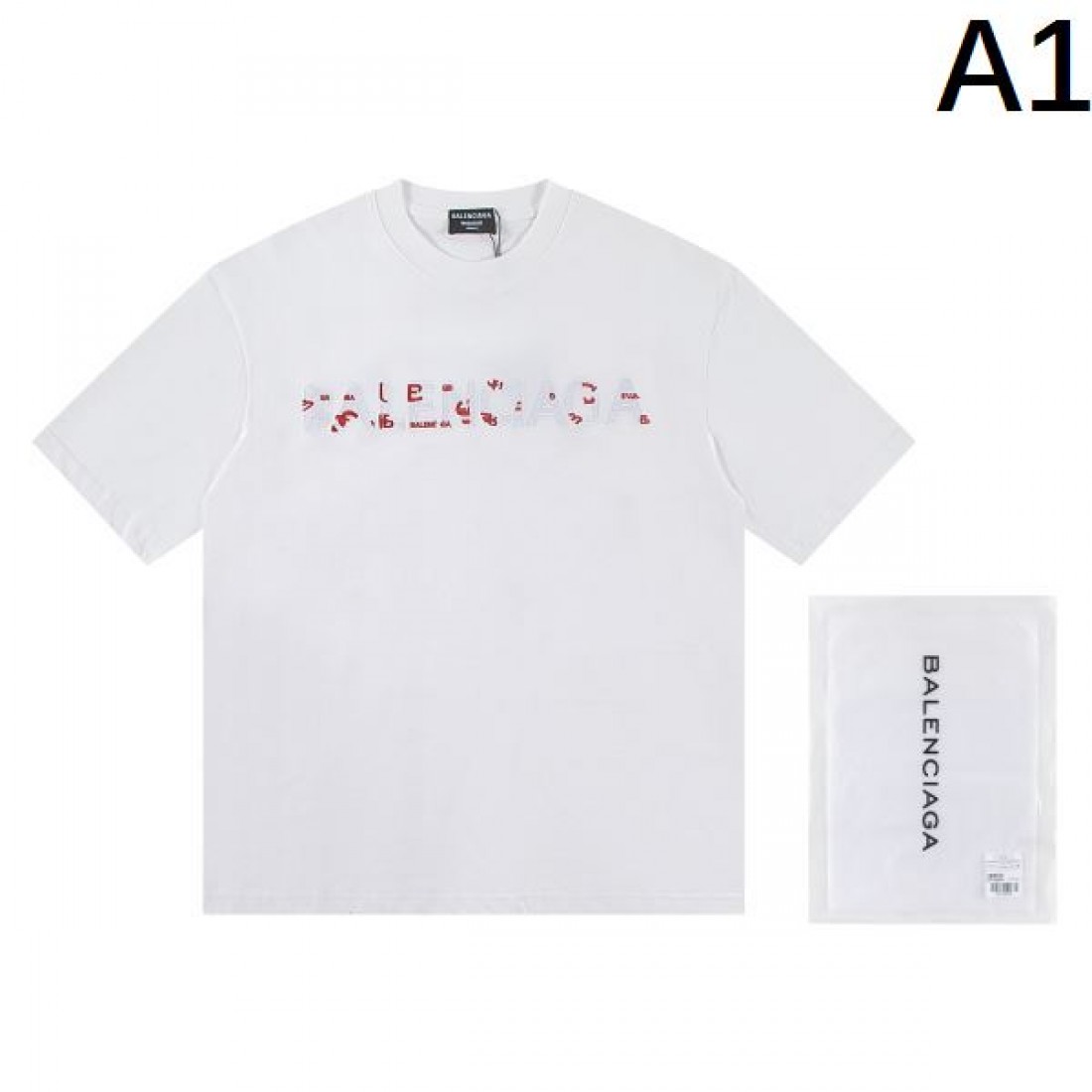 トレンド クール BALENCIAGA バレンシアガ コピー Tシャツ クルーネック ロゴアクセント バックプリントデザイン 柔らか素材 春夏人気