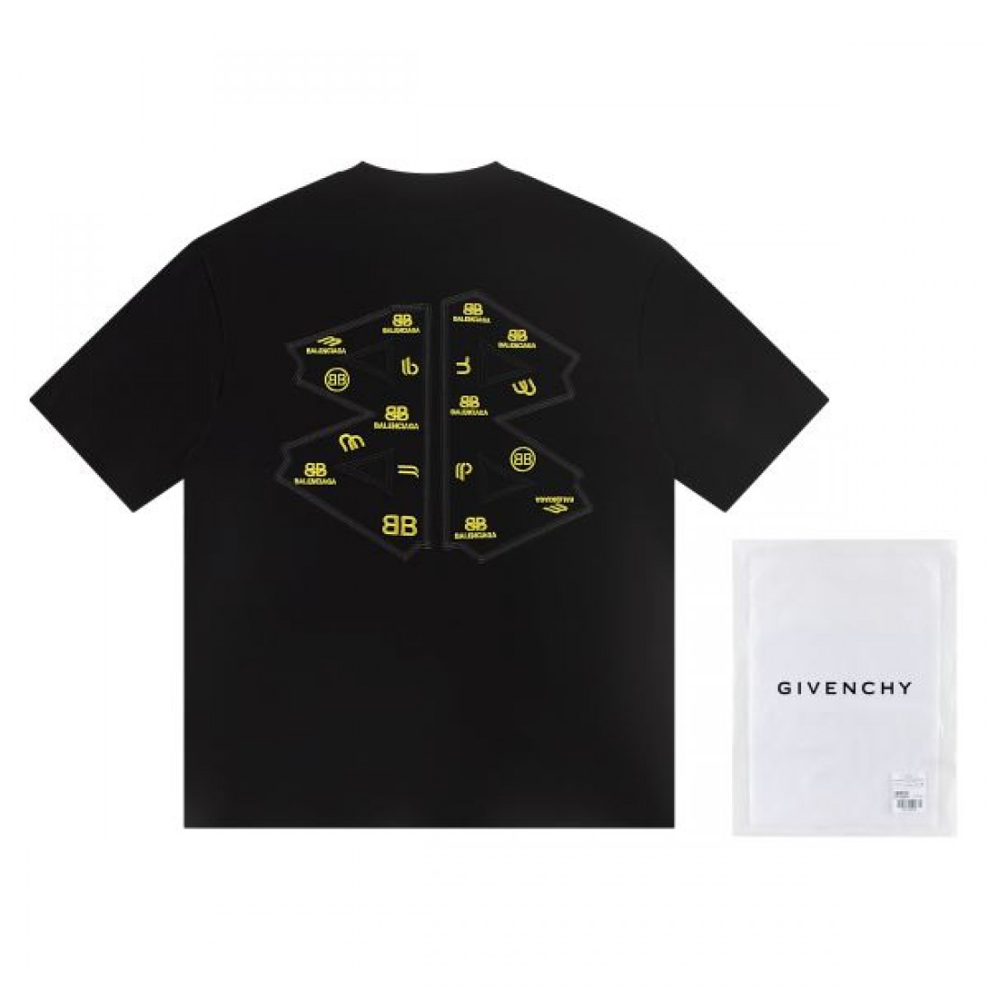 トレンド クール BALENCIAGA バレンシアガ コピー Tシャツ クルーネック ロゴアクセント バックプリントデザイン 柔らか素材 春夏人気