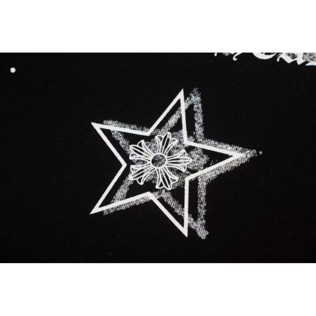 個性 CHROME HEARTS クロムハーツ コピー Tシャツ 半袖トップス スタープリント ラインストーン装飾 バックロゴデザイン コットン素材 ゆったりシルエット