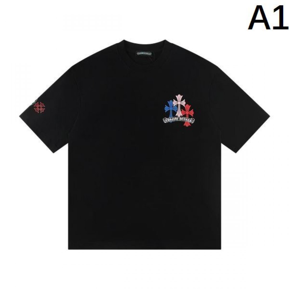 トレンド クール CHROME HEARTS クロムハーツ コピー 半袖カットソー フロントワンポイント バックグラフィックデザイン 通気性良好 快適着用