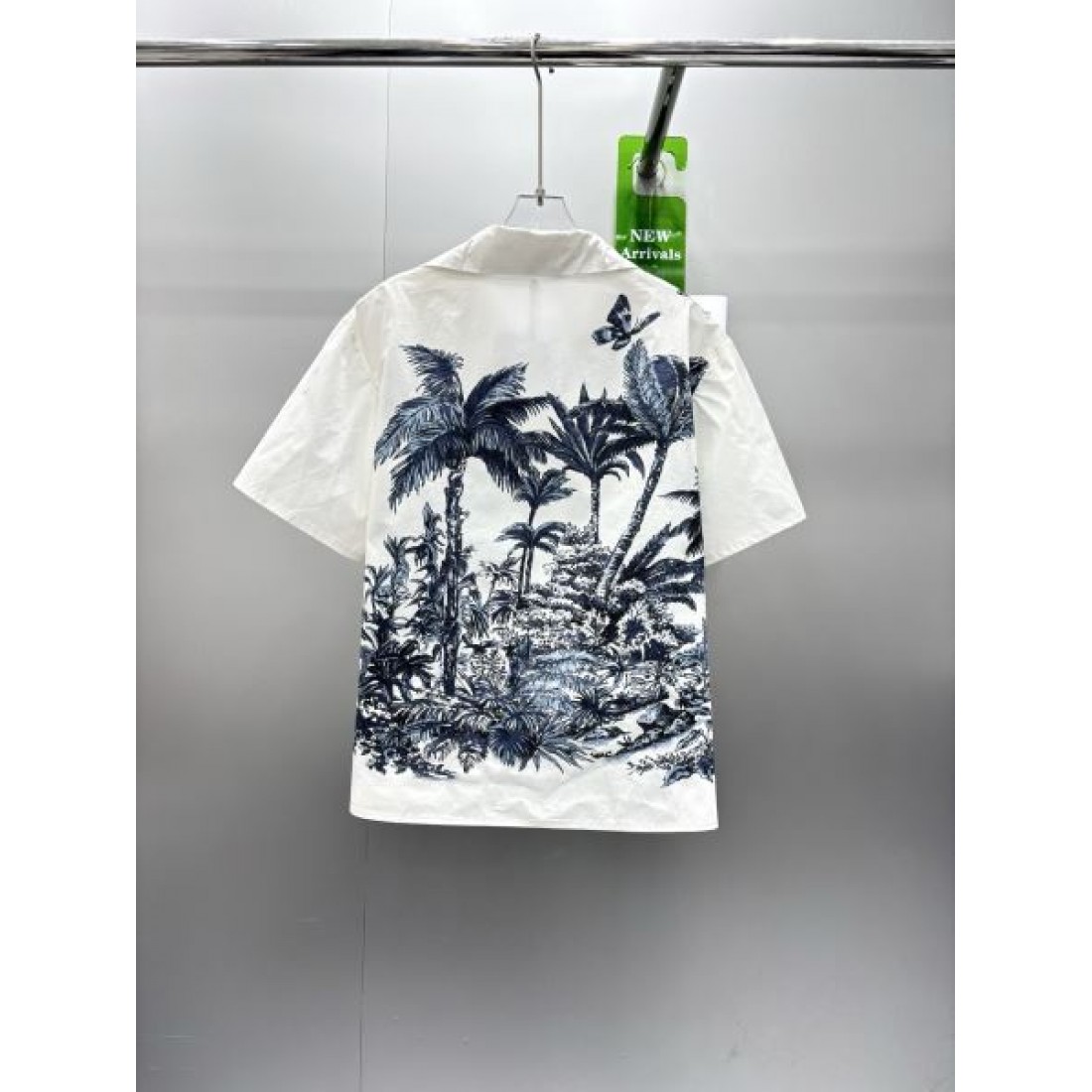 エレガント ナチュラル Dior ディオール コピー 半袖シャツ オープンカラー 総柄デザイン 柔らか生地 快適着用 リゾートスタイル