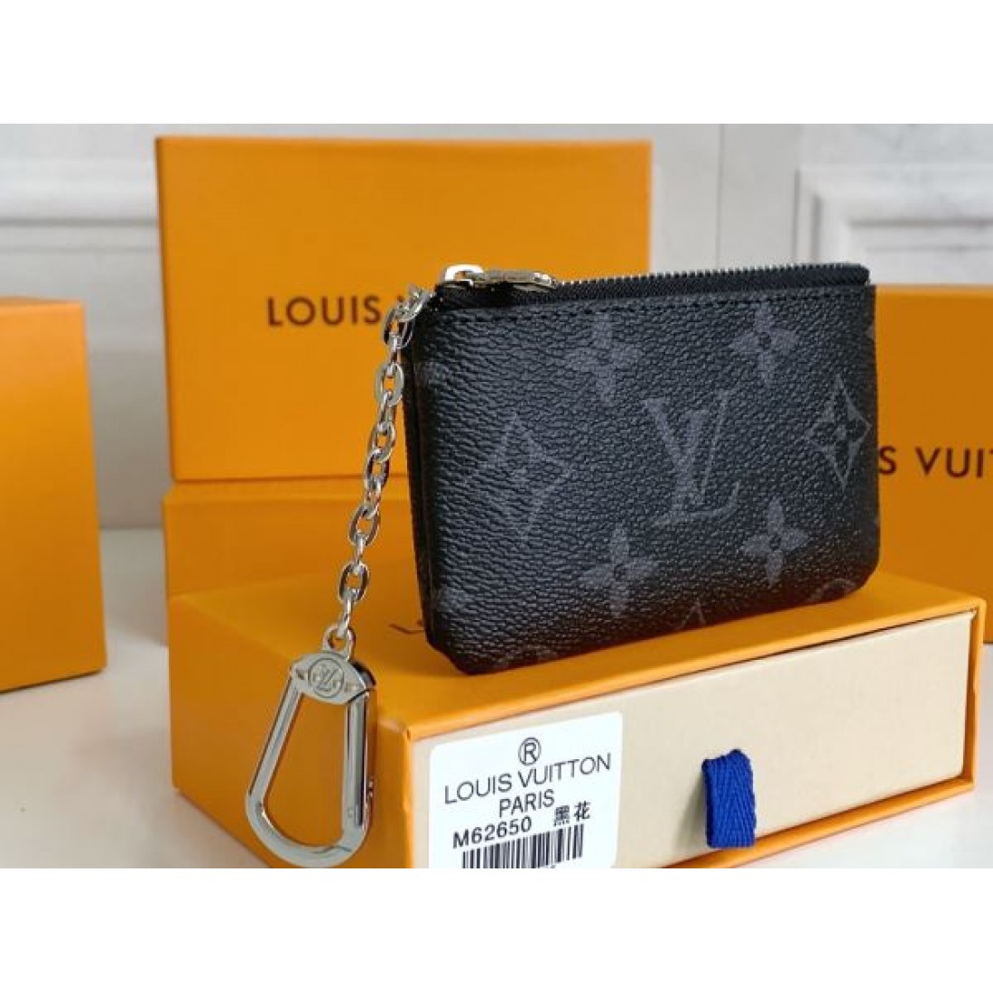 ルイ・ヴィトン コピー 財布 ミニ財布 カード収納 小銭入れ一体 ラウンドジップ チェーン付き LOUIS VUITTON