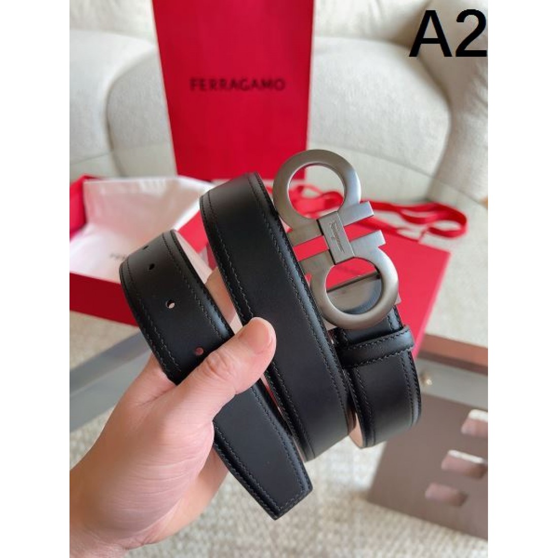 爆売れ Ferragamo フェラガモ コピー ベルト マットメタルバックル シンプルライン