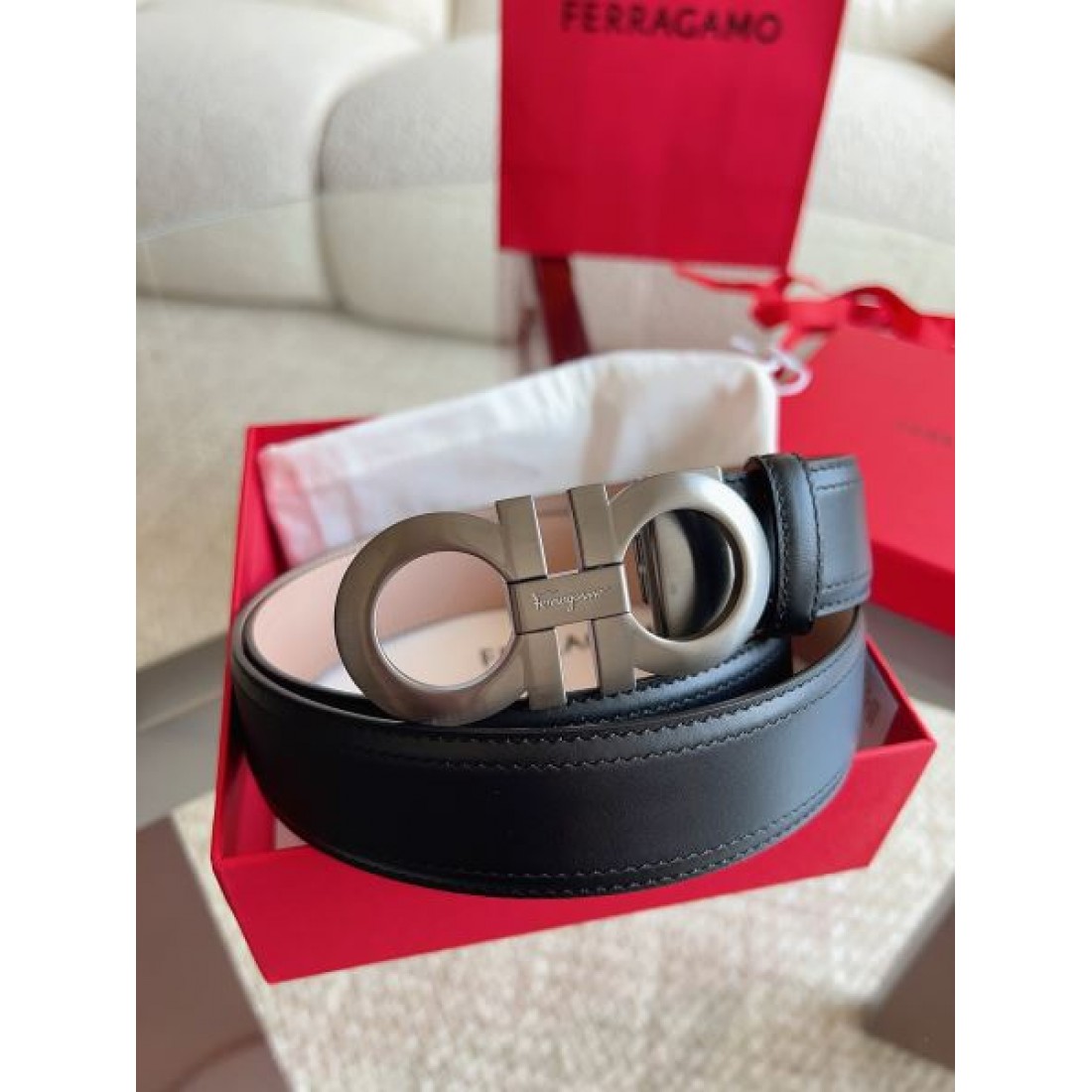 爆売れ Ferragamo フェラガモ コピー ベルト マットメタルバックル シンプルライン