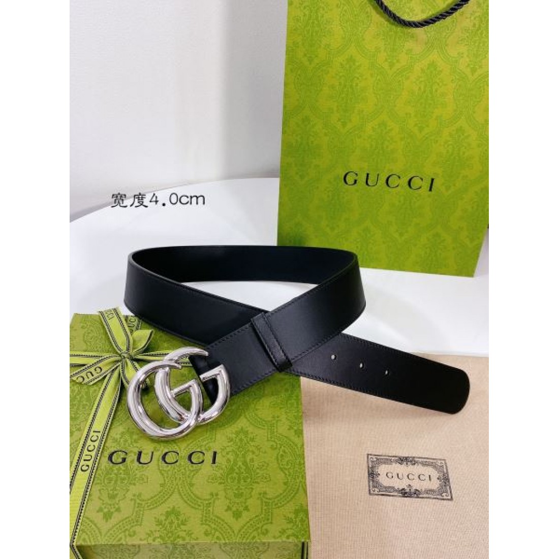 エンボスディテール Gucci グッチ コピー ベルト ブラック型押しレザー ダブルGメタルバックル マット質感 落ち着いた雰囲気6