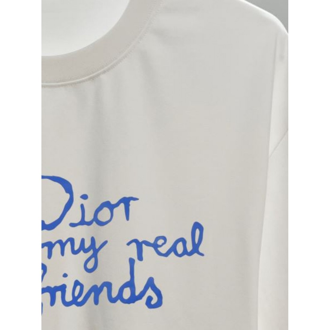 ネイビートーン Dior ディオール コピー カットソー ブラックカラー ブルーロゴアクセント コットン素材 デイリーコーデ向け