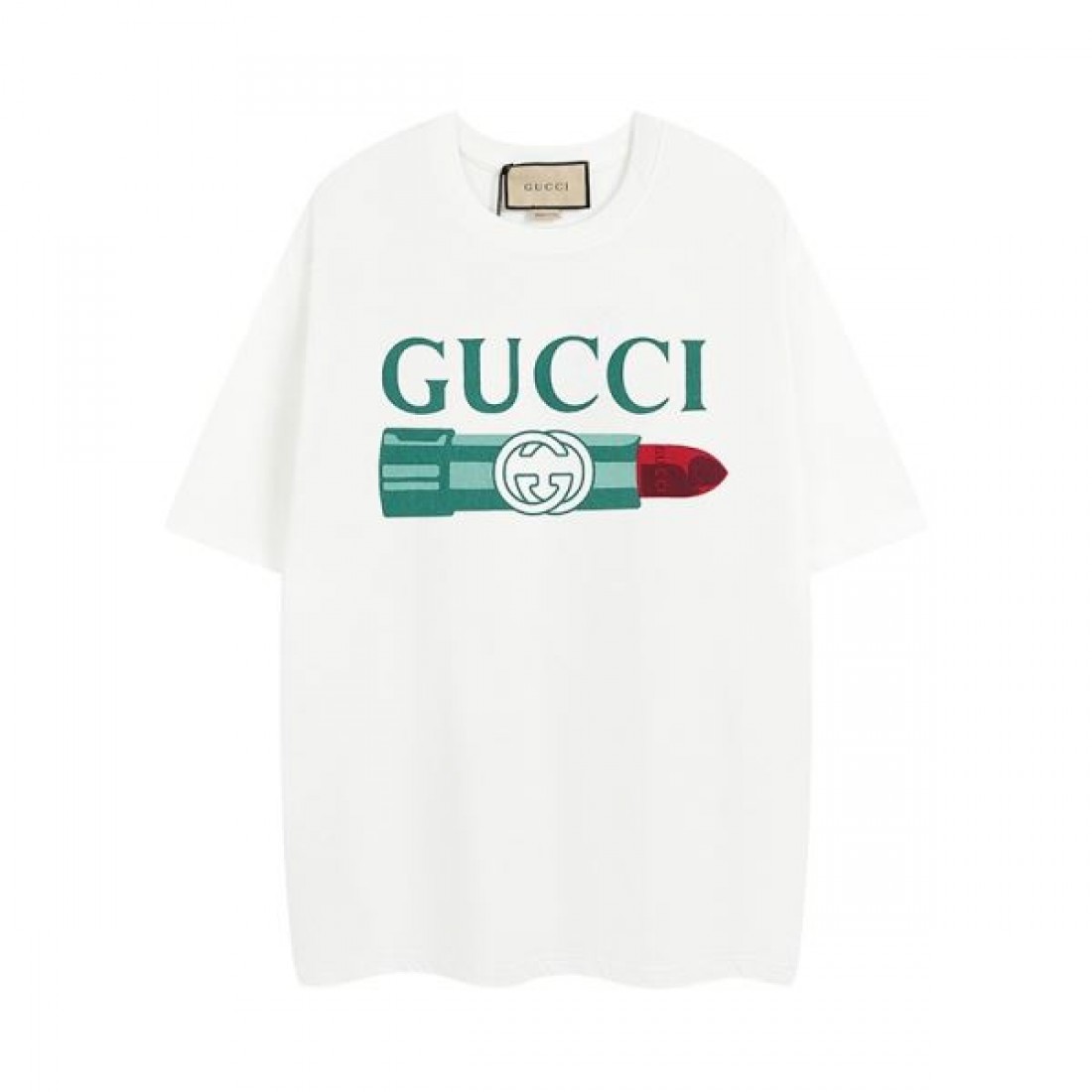 グラフィックロゴ GUCCI グッチ コピー 半袖Tシャツ ブラックスプレー調プリント コットン素材 デイリーコーデ対応