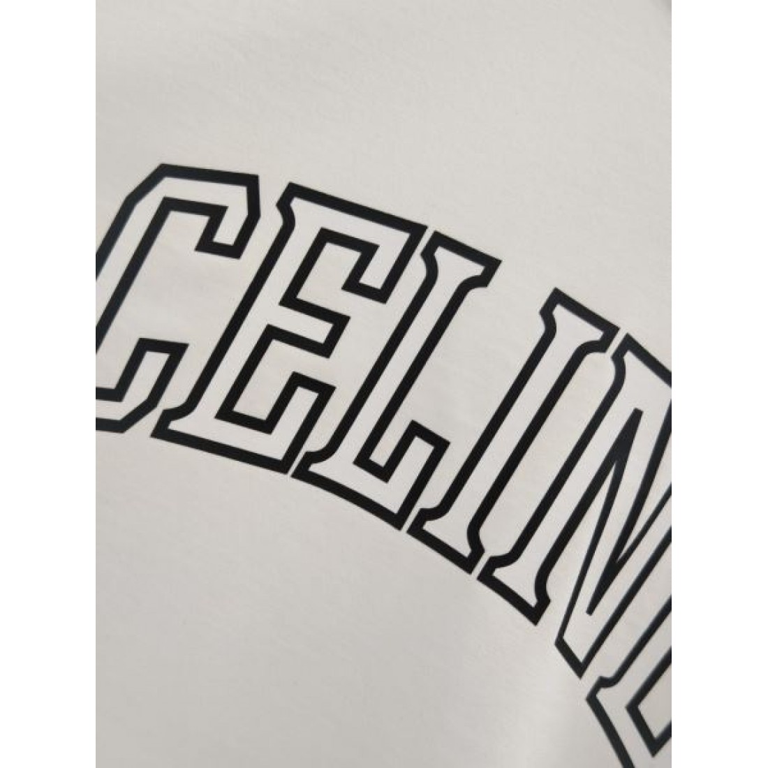 アーチロゴ プリント 半袖 クルーネック CELINE セリーヌ コピー Tシャツ カジュアル トップス