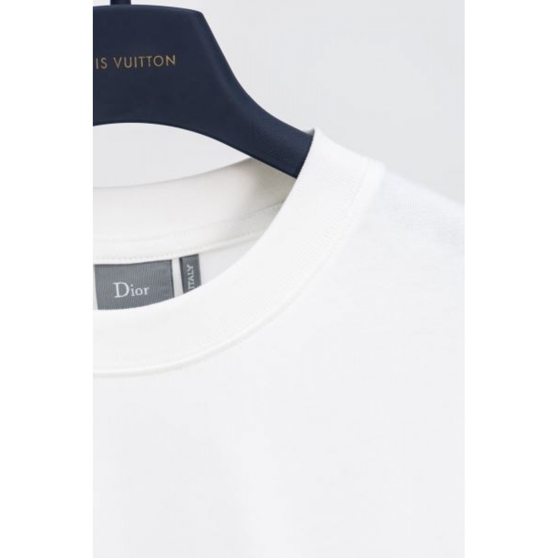 DIOR ディオール コピー Tシャツ フラワー刺繍 ワンポイント 半袖 クルーネック カジュアル トップス