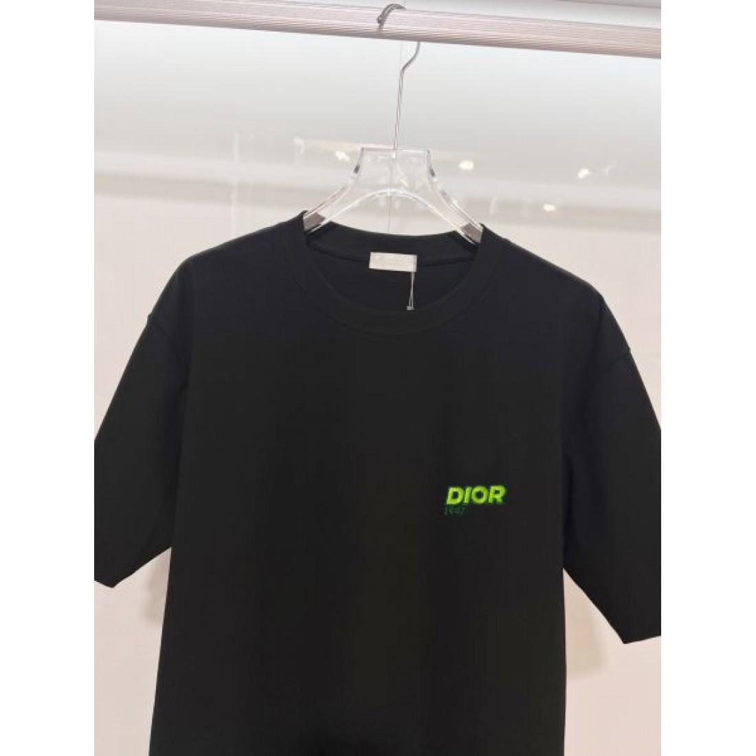 半袖Tシャツ DIOR ディオール コピー ロゴ刺繍 ワンポイント クルーネック カジュアルトップス