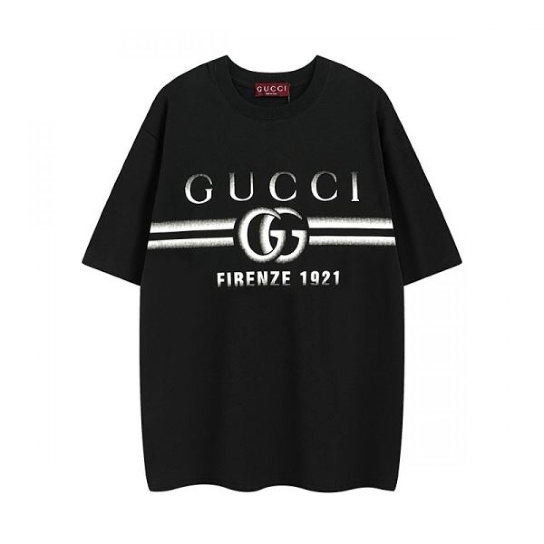 半袖Tシャツ GUCCI グッチ コピー ロゴプリント ダブルG ラインデザイン クルーネック カジュアルトップス