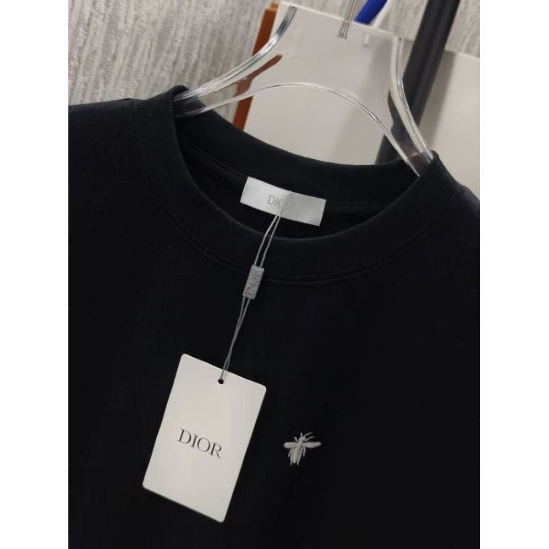 半袖Tシャツ DIOR ディオール コピー ビー刺繍 ワンポイント クルーネック カジュアルトップス