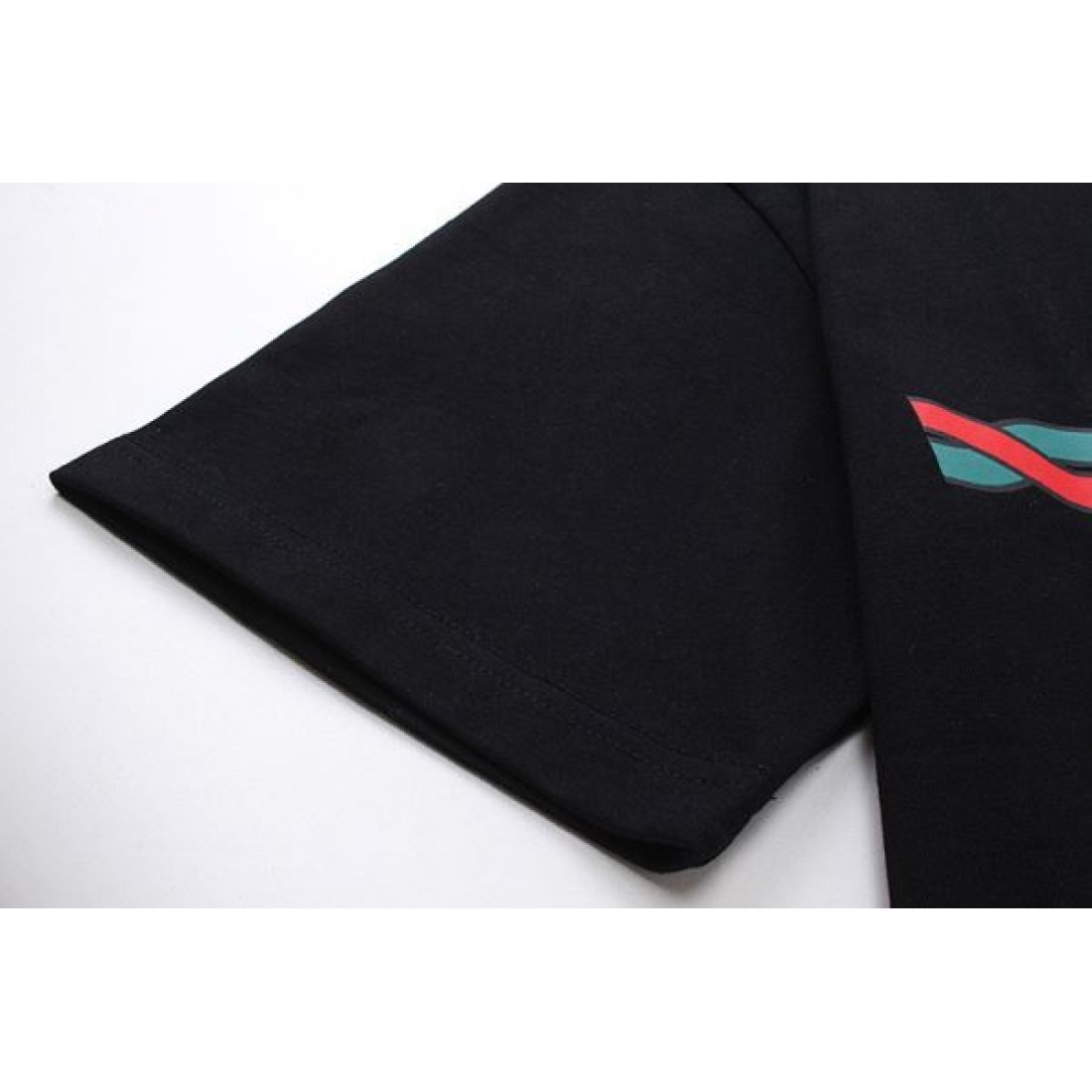 半袖Tシャツ GUCCI グッチ コピー ロゴプリント ダブルG レッドグリーンライン クルーネック