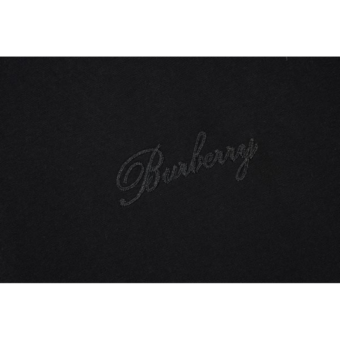 ブラック 艶やか BURBERRY バーバリー コピー Tシャツ バックロゴ クルーネック ゆったり 人気 トップス