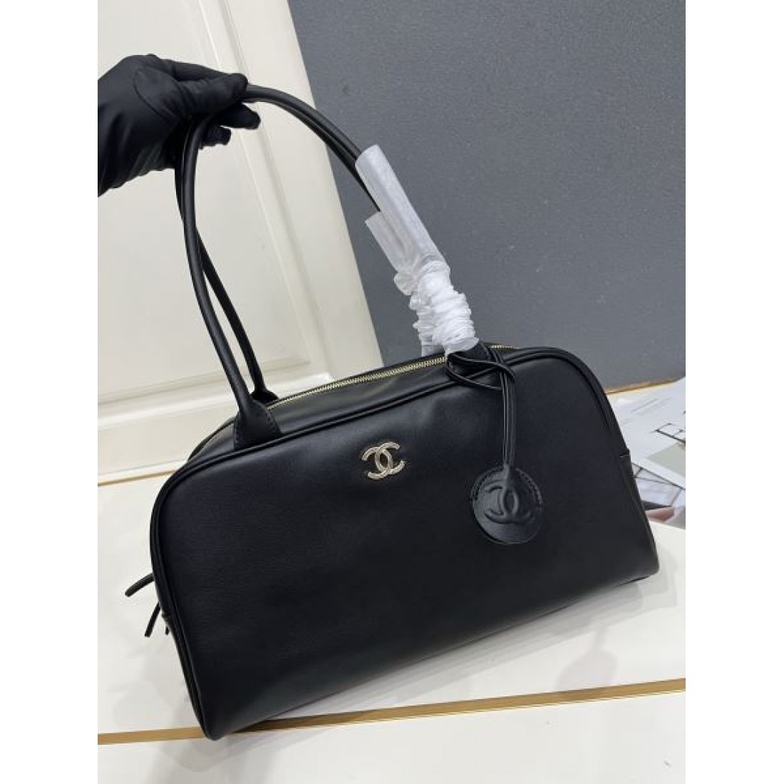 ダブルハンドル ロゴチャーム 大容量 上質感 CHANEL シャネル コピー ハンドバッグ デイリースタイル