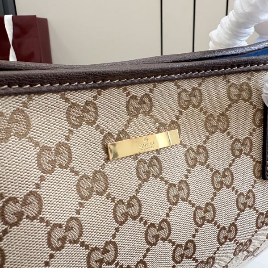 モノグラムトートバッグ ロングハンドル仕様 収納力抜群 GUCCI グッチ コピー トートバッグ ユニセックス おしゃれ普段使い